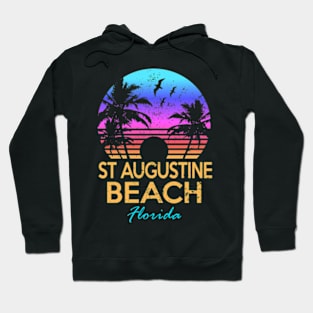 St Augustine Beach Florida Vacation Vintage Sunset Graphic Pullover Hoodie Hoodie